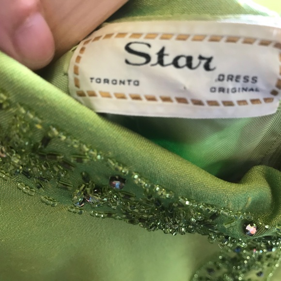 Stunning Raw Silk Beaded Vintage Dress - Picture 11 of 11